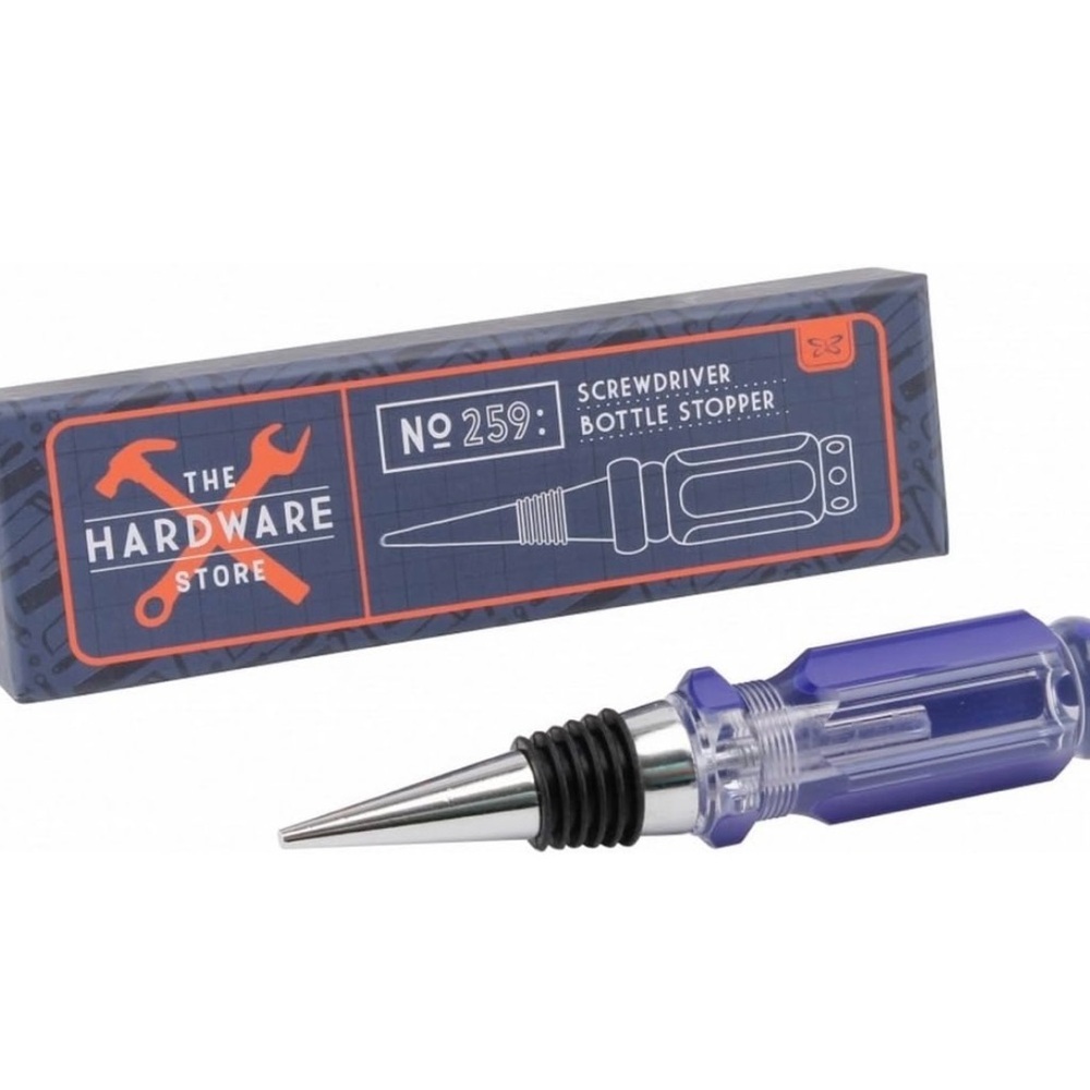 🆕 The Hardware Store Screwdriver Bottle Stopper (Blue)